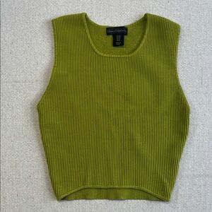 House of Harlow 1960 Olive Green Ribbed Tank